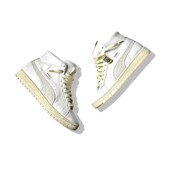 Puma Rudolf Dassler Legacy Laundry Boys Universal Leather Mid Boot Sneakers - Picture 1 of 15